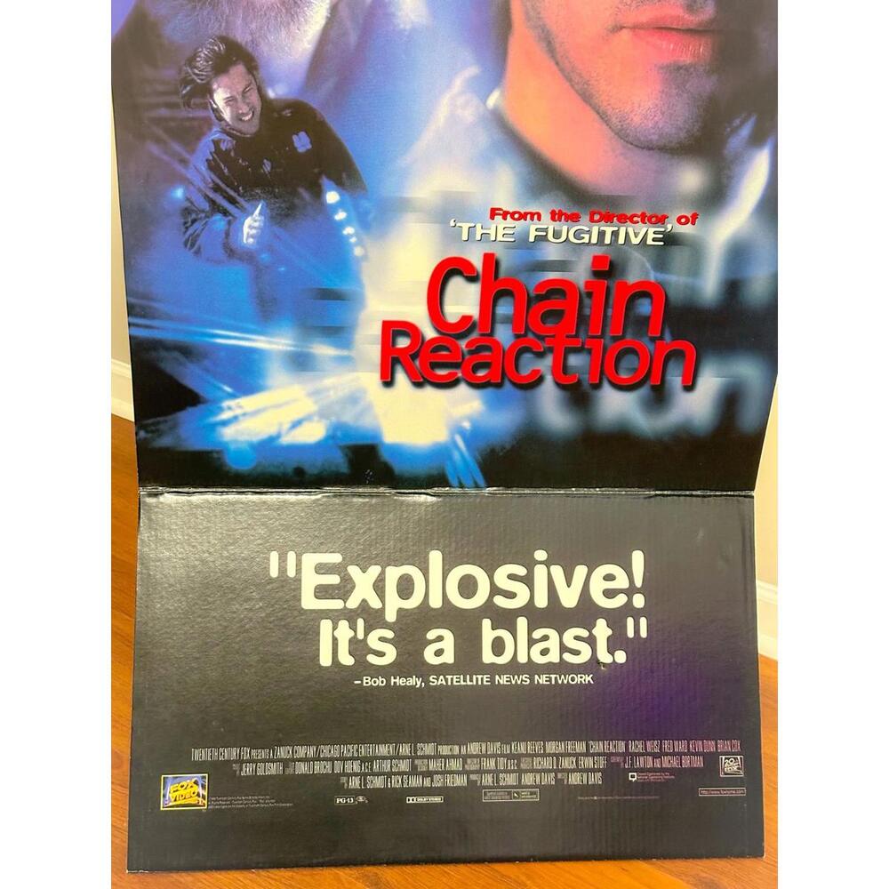 Keanu Reeves Chain Reaction Standee Movie Display Morgan Freeman 1996 20th FOX - Picture 4 of 6